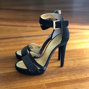 Nine West black platform heels, size 5.5